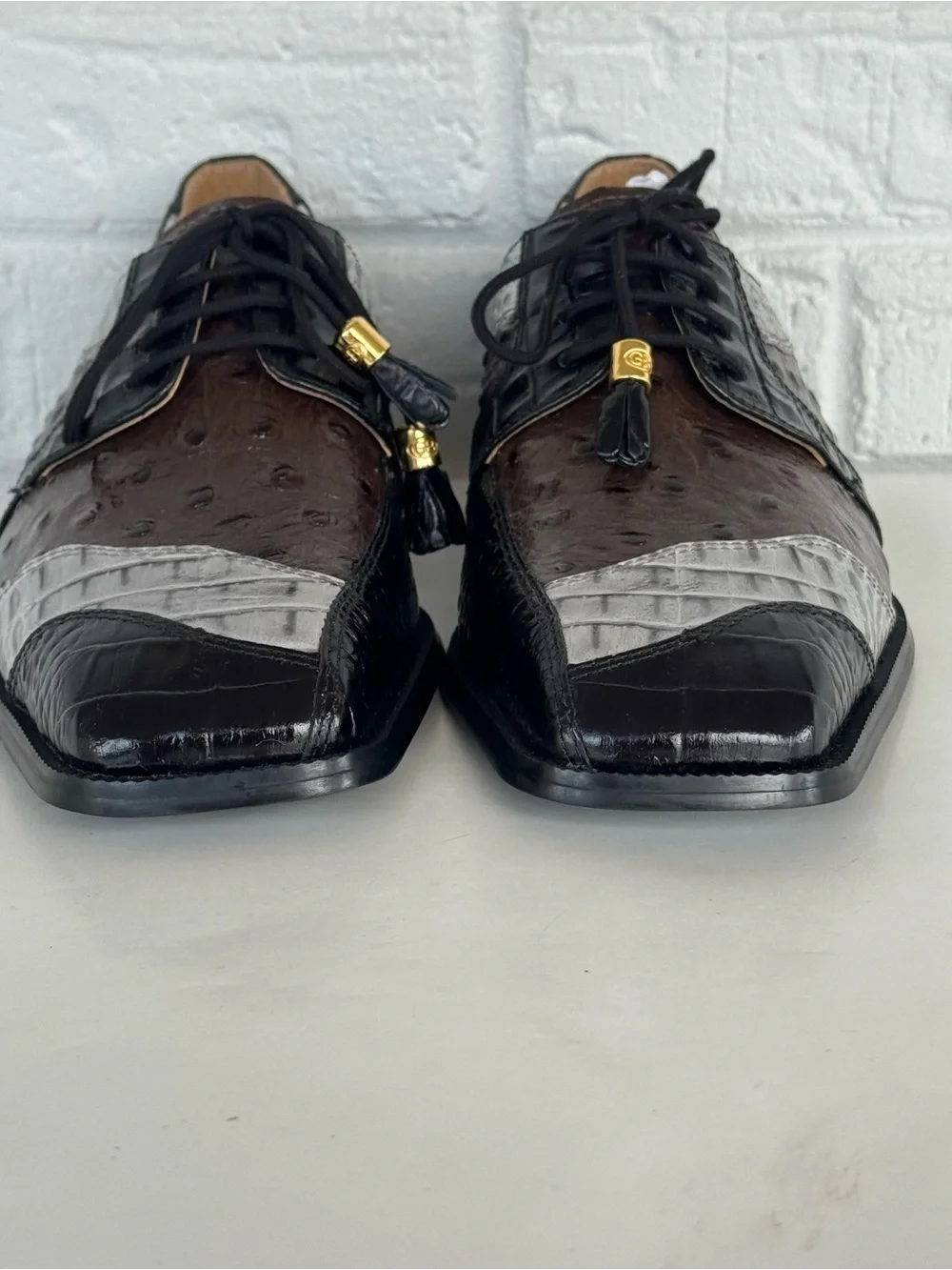 Giorgio Brutini Square Toe Alligator Print Loafers Men's 8